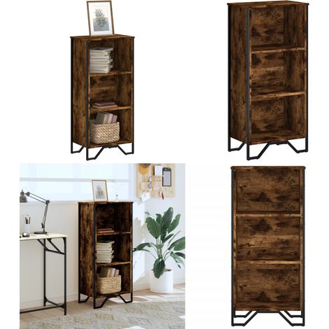 vidaXL Bücherregal Räuchereiche 50x31x106 cm Holzwerkstoff (1/5)