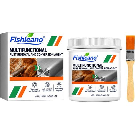 Fishleano Multifunctional Rust Remover/Rust Converter: Fast rust removal, rust-inhibiting primer and metal surface renovation (1/5)
