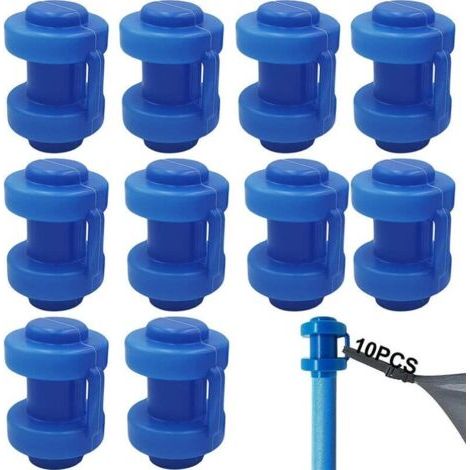 BUNTHAUS Capuchons De Poteaux De Trampoline Filet Sécurité Des Embouts Pièces Détachées Trampolines Chapeau De Mât Trampoline Accessoires De Trampoline Pour Filet Crochet Trampoline Alimentation Bleu, (1/5)