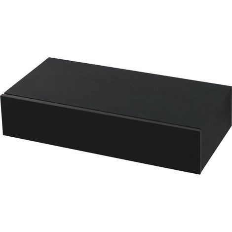 Étagère forgée avec tiroir en MDF, Wengé, 48 x 25 x 10 cm (1/5)