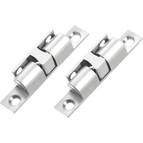 Promoción: Cerradura de rodillo de doble bola con tornillos para cerraduras de gabinetes y muebles - Plateada (8 piezas, 70 mm), AAFGVC (1/5)