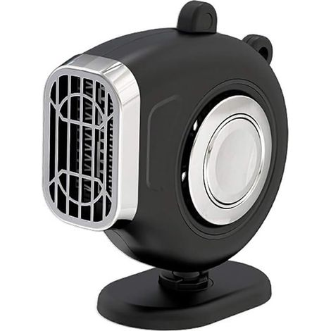 2 Chauffes-Voiture 150W 12V Noir, Dégivreur Rapide avec Support Rotatif 360° et Protection Anti-Surchauffe (1/5)