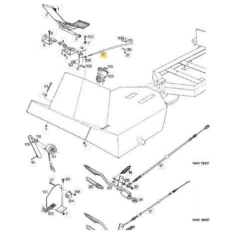 1134-2766-02 - Câble d'avancement pour Tracteur Tondeuse STIGA