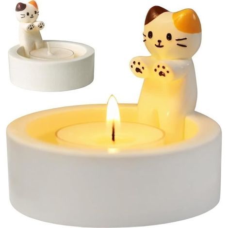 Candlesticks, Cat Candle, Cute Cat Candle, Funny Cat Paw Warmer Candlestick, Decorative Home Candlestick, Home Decor Gifts (1/4)