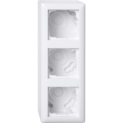 Gira Caja AP 3f + Marco Standard 55 Blanco puro [106303], 1063 03