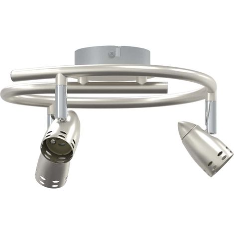 Spot de plafond Nickel satiné 25 x 24 x 12 cm Acier CFW258609 (1/5)