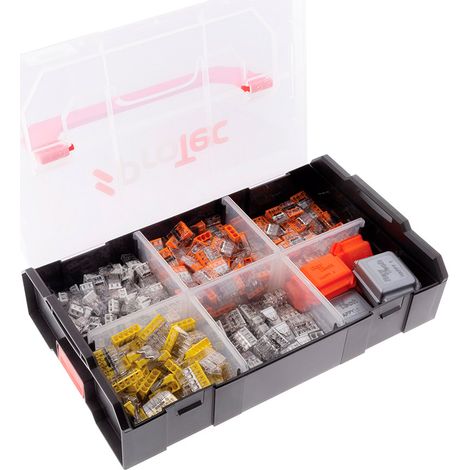 Valise de rangement pour bornes électriques 300 unités – 6 Gelbox – Compartiments ergonomiques – Transport facile et sécurisé - S2273 (1/5)