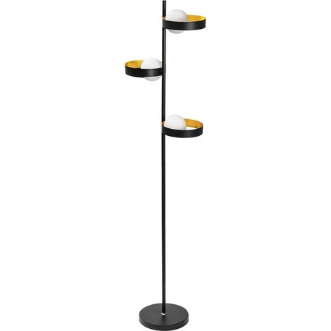 OSRAM Lampadaire DECOR Memphis, noir/or, avec culot G9 pour un remplacement facile de la lampe, peut être équipé d'une lampe normale ou intelligente, protection IP20 (1/5)