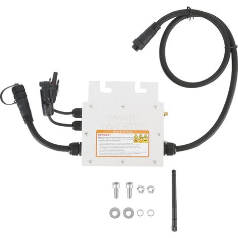 Micro-onduleur solaire MPPT 200W, onduleur de raccordement réseau 18-50V DC vers 230V AC, étanche IP65, pour panneaux photovoltaïques (1/5)