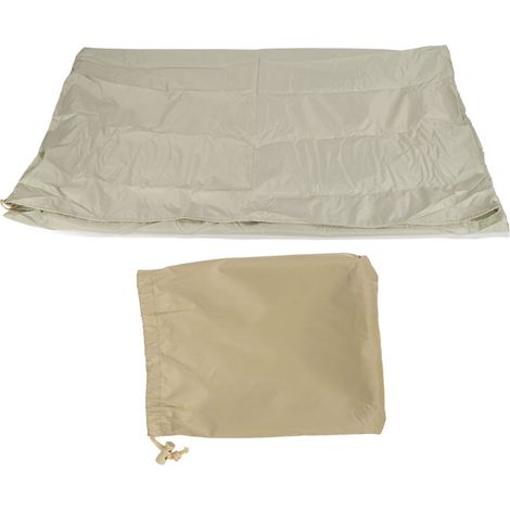 Sac à feuilles 210D Oxford, jardin pelouse, résistant au vent et respirant, pratique pour collecte jardin, beige (1/5)