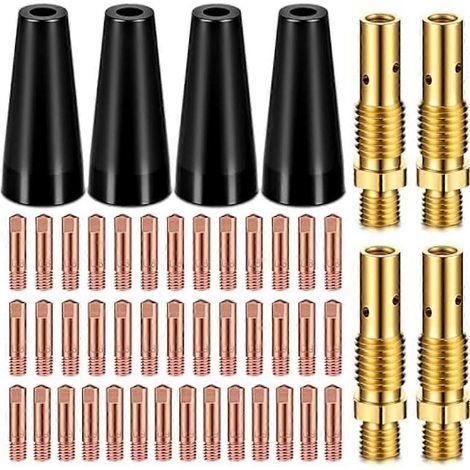 Kit de 48 buses à fil fourré sans gaz KP1939-1 pour soudeuse MIG à fil fourré, diffuseurs de gaz (1/4)