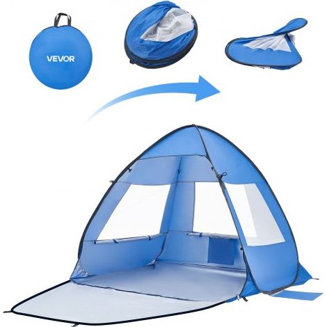 Tente de Plage Portable pour 2 Personnes Abri de Plage Anti-UV (1/5)