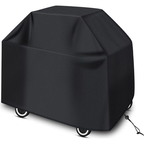 (147x61x117cm Noir)Housse Barbecue Exterieur, Bache Barbecue de Protection, Housse Plancha pour BBQ Gaz, avec Revêtement Résistant à l'eau (1/5)