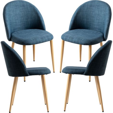 Packs Sillas Comedor - Pack 4 Sillas Vint Tela - Azul marino