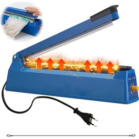 Machine à sceller à chaud - 200 mm - Pour film plastique - Largeur d'étanchéité : 2 mm - Soudeuse portable - Pour films plastiques thermoplastiques (1/5)