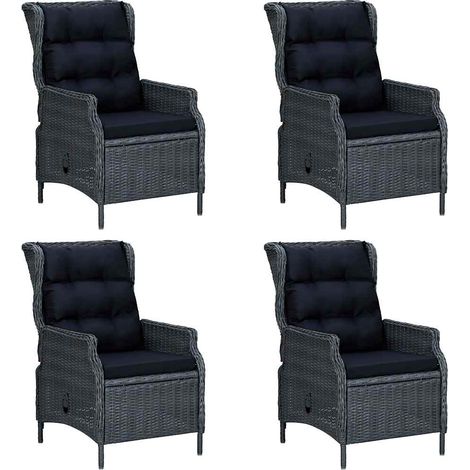 Maison Exclusive - Set Mobili da Pranzo per Giardino 5 pz Grigio Scuro (1/5)
