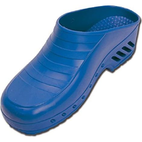 Gima - Zoccoli Professionali, Anatomici, Unisex, Antiscivolo, Antistatici, Tomaia Non Forata, Suola Forata, Colore Blu Elettrico, Misura 40 EU, 1 Paio