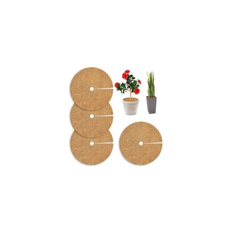 4 Pièces Tapis De Coco Plantes， Disque de paillage，Disque de paillage Protection Hivernale Fibre，Couvercle De La Plante À Disque，pour Plantes d'Intérieur et d'Extérieur.30 cm