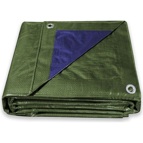 8 x 10 metri Telo Impermeabile Verde Occhiellato 100 gr mq