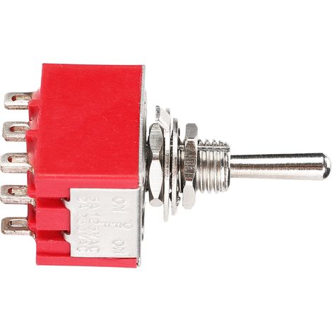 Packung mit 5 Miniatur-Kippschaltern MTS-303, 9 Pins, 3 Positionen EIN-AUS-EIN. (1/5)