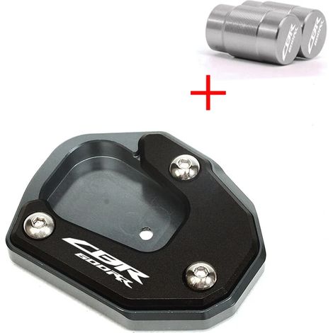 (Titanium A) Compatible avec HONDA CBR600RR CBR 600RR 2007-2022 2021 2020 Bouchon de valve et béquille latérale, plaque de support d'extension maxpower (1/4)