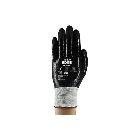 Ansell  Guanto da lavoro EDGE® 48-929  nero  conf da 12 paia  (1/3)