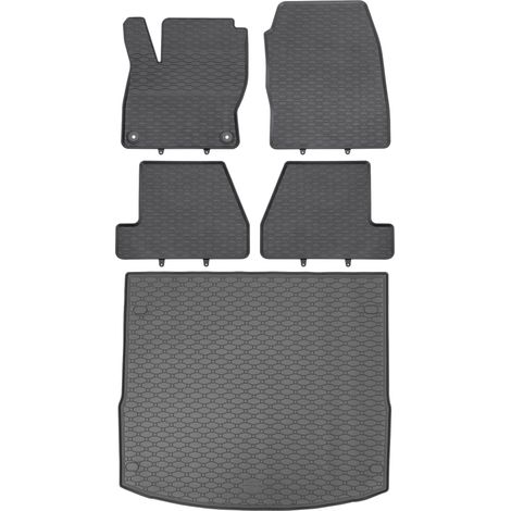 Juego de alfombrillas de goma para coche y alfombrilla para maletero para Ford Focus III Estate (marzo de 2011 a agosto de 2018).
