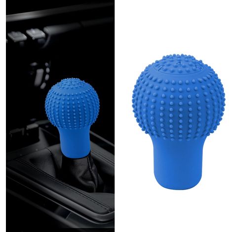 Housse de pommeau de levier de vitesse en silicone antidérapante et élastique pour boîtes automatiques et manuelles. Compatible avec la plupart des modèles, elle offre une meilleure prise en main et u (1/5)