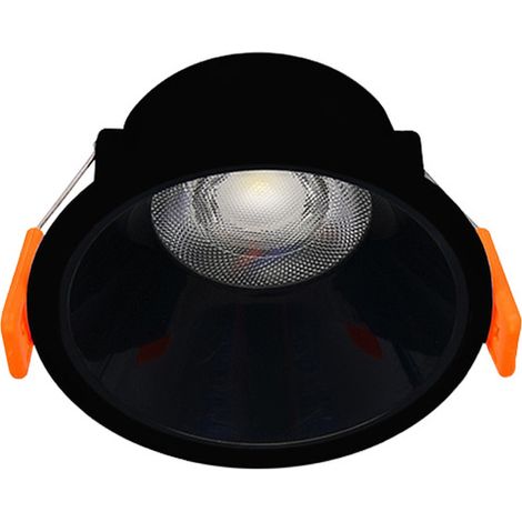 Spot LED encastrable 6W noir 480lm 6400K rond AMARA HOROZ downlight plafond intérieur