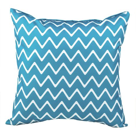 Gardenista Cojín de Dispersión al Aire Libre para Muebles de Jardín Juego de Almohadas Decorativas - 18 x 18 Cheurón Verde - Azulado (1/5)