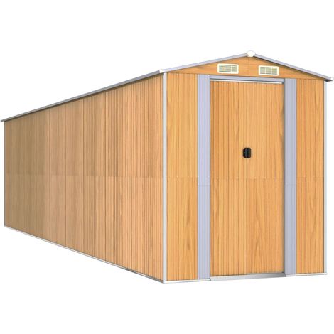 Maison Exclusive - Capanno Giardino Marrone Chiaro 192x772x223 cm Acciaio Zincato