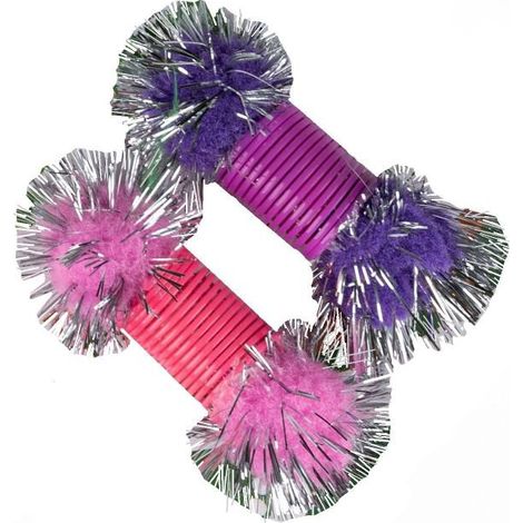 Yarro Giocattolo per gatti 2 molle con pompon e campanello 6 cm - 2 molle con pompon e campanello 6 cm (1/2)