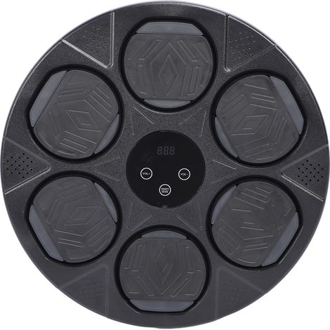 Intelligenter Boxtrainer mit Musik, Schlagziel, mehreren Modi, Geschwindigkeiten, LED-Anzeige, hochelastischem Schaumstoff, Wandmontage, Schwarz (1/5)
