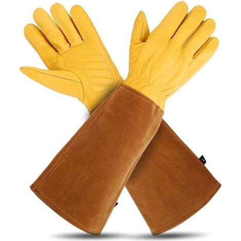 Gants De Jardinage En Cuir Taille L Résistants Aux Épines Et Coupures Pour Élagage Roses