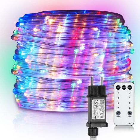 Tube lumineux LED multicolore 10 mètres PVC souple 8 modes et télécommande Décoration de jardin (1/5)