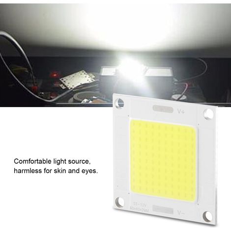 Source lumineuse LED intégrée haute puissance 50 W, panneau LED COB, projecteur encastré, ampoule, tension d'entrée 12-14 V (1/4)