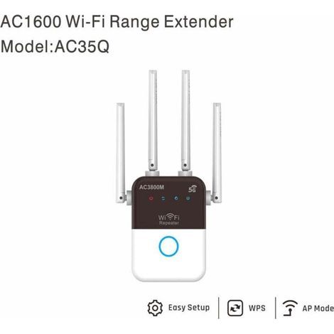 Répéteur réseau 5G double bande AC3800M à quatre antennes, amplificateur de signal Wi Fi sans fil AC35 (1/4)