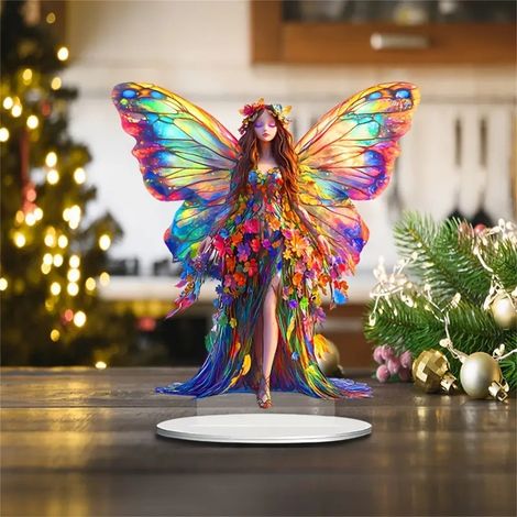 Angel - Butterfly Ornament - Acrylic Desktop Decoration - Home Office Desk Decor - 1 Piece (1/5)