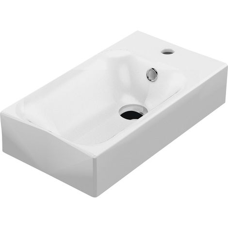 CENTO Ceramic Washbasin 45x25cm, blanc (1/2)