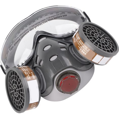 Visière de protection anti-poussière avec lunettes de protection réutilisable pour les travaux de peinture et de soudure