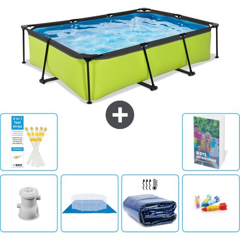 Exit Pool Rechteckig - 300x200x65 cm - 7-teilig S220