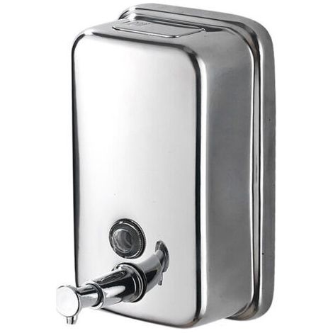 800ml Wall-Mounted Liquid Soap Dispenser for Bathroom and Kitchen Polished Stainless Steel (1/5)