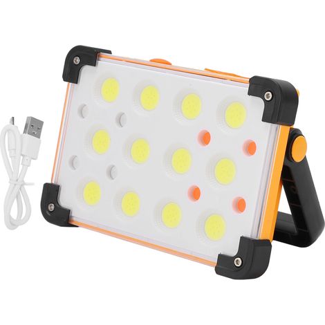 Lampe de travail LED rechargeable solaire 100 W 4 modes USB (1/5)