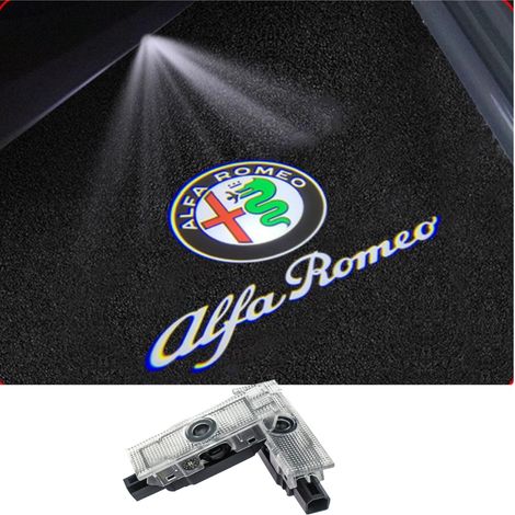 Éclairage de portières avec logo ultra-lumineux, éclairage de seuil de porte compatible avec Alfa Romeo Giulia 952, Stelvio 949, Tonale et Giulietta. Accessoires (1/5)