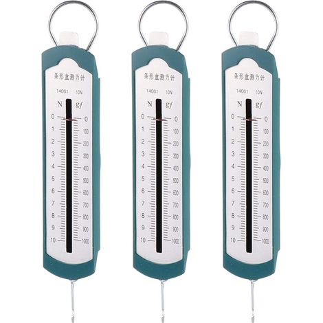 1 Ensemble 3 Pièces Dynamomètre à Ressort Dynamomètre Suspendu Balance à Ressort Newton Jauge De Dynamomètre Échelle De Testeur De Force Appartement Acier Inoxydable Précision 10n (1/5)