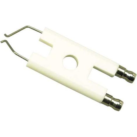 Electrode allumage de chaudière 40mm – Largeur porcelaine 25mm – Longueur embout 11mm – Diamètre embout 6,3mm – Elco