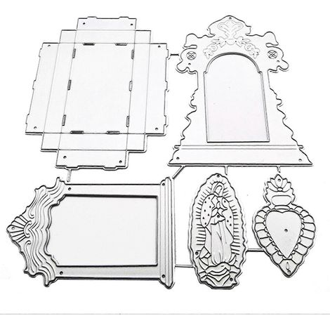 Stanzschablone für Herzanhänger aus Metall, DIY-Scrapbooking-Album, Papierkarten-Vorlage, Prägeform, Bastelbedarf