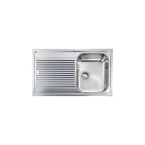 CM 011253DCSSP Zenith plus Lavello ad incasso 1 vasca con gocciolatoio sinistro Acciaio inox satinato colore Acciaio inox (1/5)