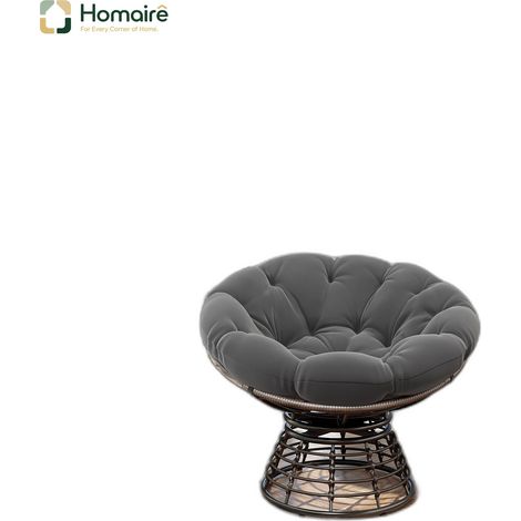 Gartenmöbelset aus Stahl und Rattan grau 120 x 60 x 75 cm HOMAIRE (1/5)