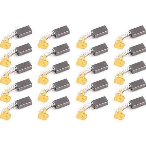 20 Pièces Balai de Charbon de Moteur de Balai de Charbon, Remplacement de Balai de Carbone pour Moteur de Perceuse à Percussion Ensemble de Balais de Carbone pour la Réparation (1/5)